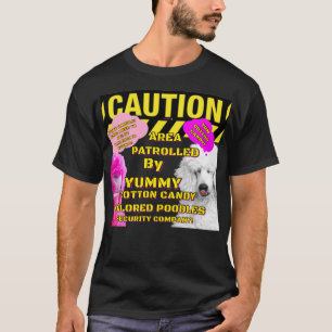 Camiseta Poodles de algodão doce patrulhado de área de pr