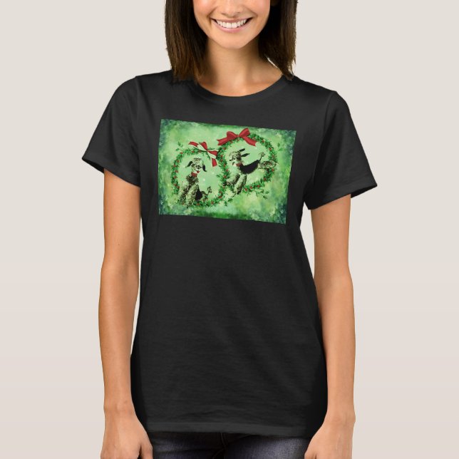 Camiseta Poodles de Natal (Frente)