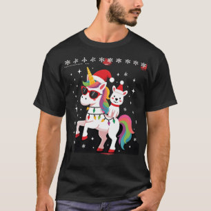 Camiseta Poodles Óculos de Sol Poodle de Natal Uni