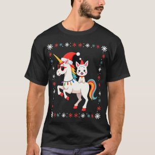 Camiseta Poodles Óculos de Sol Poodle de Natal Uni