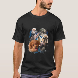 Camiseta Poodles Paws Animais Atingem Cão Moon Kawaii Pet L