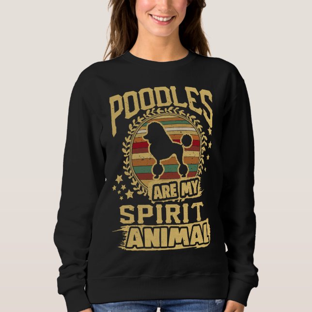 Camiseta Poodles São Os Meus Animais Espirituosos Poodle Am (Frente)