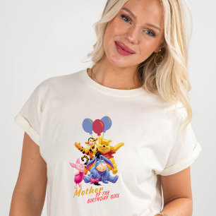 Camiseta Pooh & Friends Aquarela Primeiro Aniversário da Ma