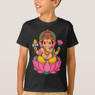 Camiseta Pooja hindu Ganesha Elefante Deus Índia Meditação