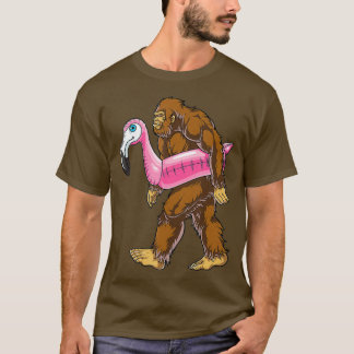Camiseta Pool Party Bigfoot Flamingo T shirt Sasquatch