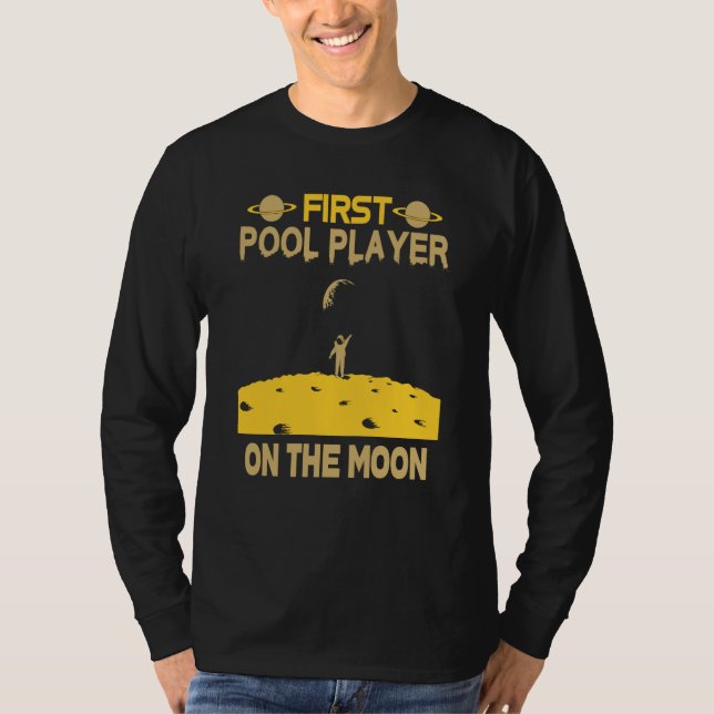 Camiseta Pool Player On The Moon (Frente)