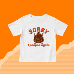 Camiseta Poop castanho engraçado