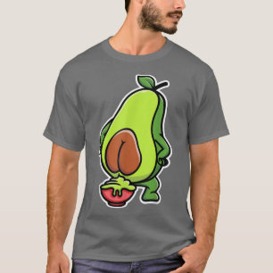 Camiseta Pooping Avocado, Guacamole Guac, Vegan Para Homens