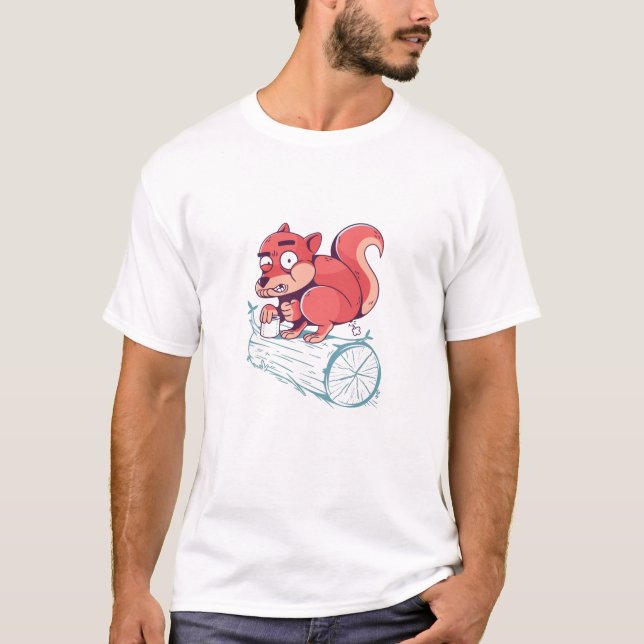 Camiseta Pooping de esquilo (Frente)