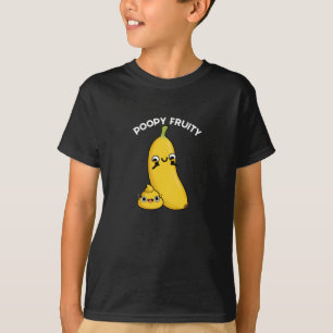 Camiseta Poopy Fruity Fruta Engraçada Banana Pun Dark BG
