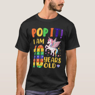 Camiseta Pop 10º Aniversário Garotas Rapazes 10 Anos