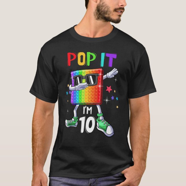 Camiseta Pop 10º Aniversário Meninas Crianças de 10 Anos (Frente)