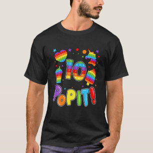 Camiseta Pop 10 Birthday Fidget Toy Toddler 10º Birthda