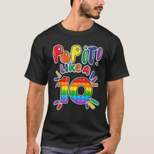 Camiseta Pop 10 Meninas De Aniversário Rapazes De 10 Anos