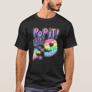 Camiseta Pop 9º Aniversário Meninas Meninos De 9 Anos