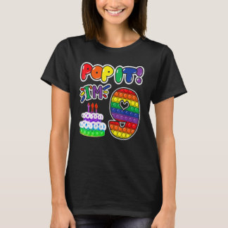 Camiseta Pop 9. Aniversário Meninas Meninos 9 Anos