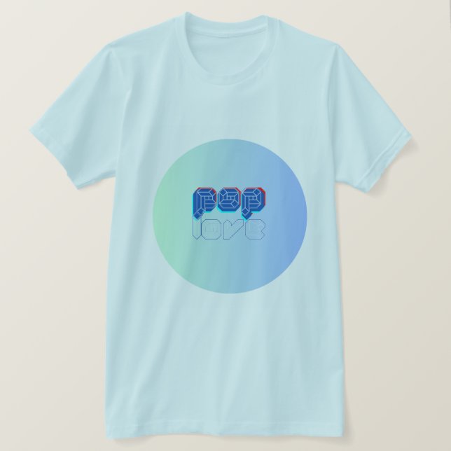 Camiseta Pop amor (Frente do Design)