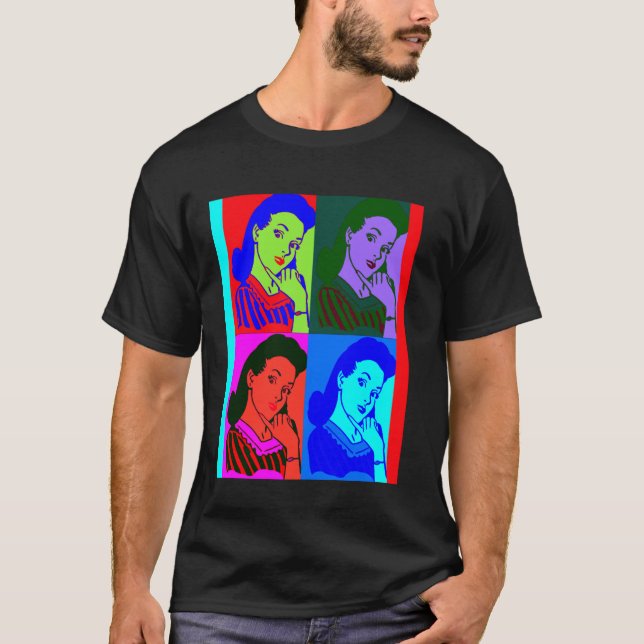 CAMISETA POP ART 4 PANAL SQUARES CANVAS ESTILO DE  BRILHO C (Frente)