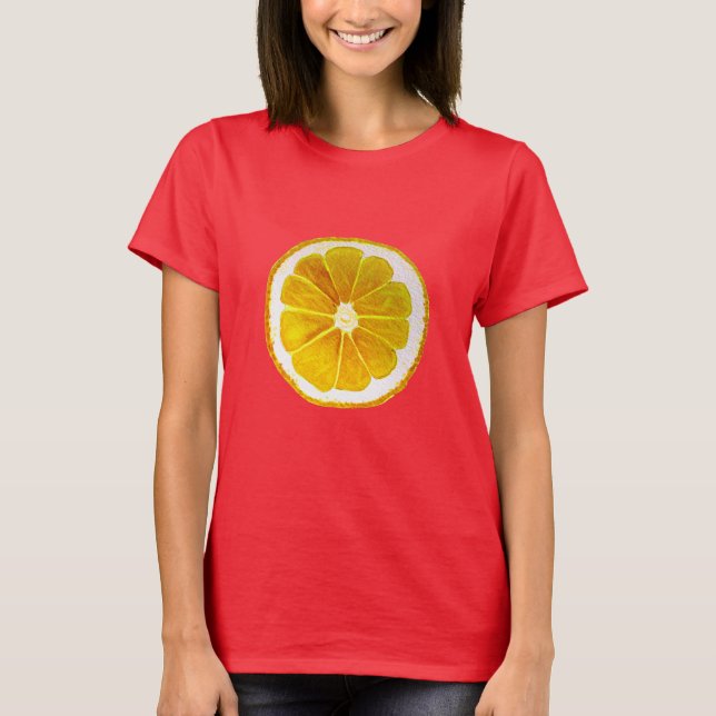 Camiseta Pop art amarelo limão original (Frente)
