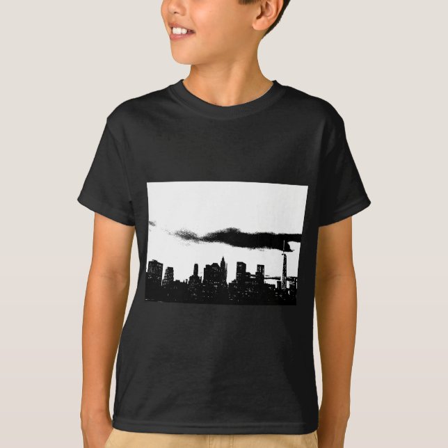 Camiseta Pop Art Black White NYC Nova Iorque (Frente)