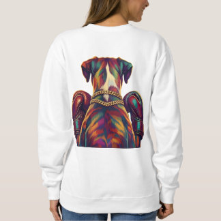 Camiseta Pop Art Boxer Dog Boxing front and back print