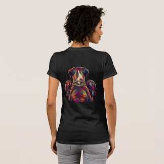 Camiseta Pop Art Boxer Dog Boxing front and back print