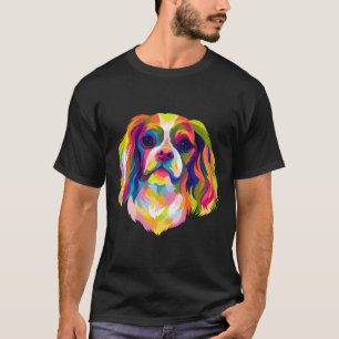 Camiseta Pop Art Cavalier King Charles Spaniel Cute Dog Lov