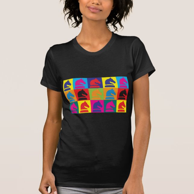 Camiseta Pop art da xadrez (Frente)