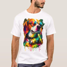Camiseta Pop Art de Óculos de Sol de Beagle Colori