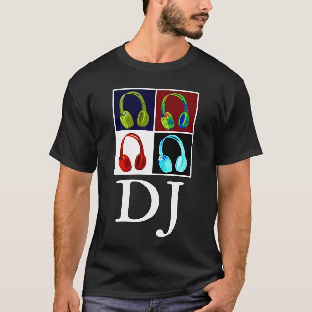 Camiseta Pop Art DJ Disk Jockey (Frente)
