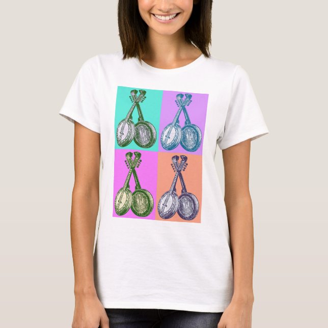 Camiseta Pop art do banjo (Frente)