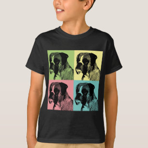 Camiseta Pop art do Stamper do cão do pugilista