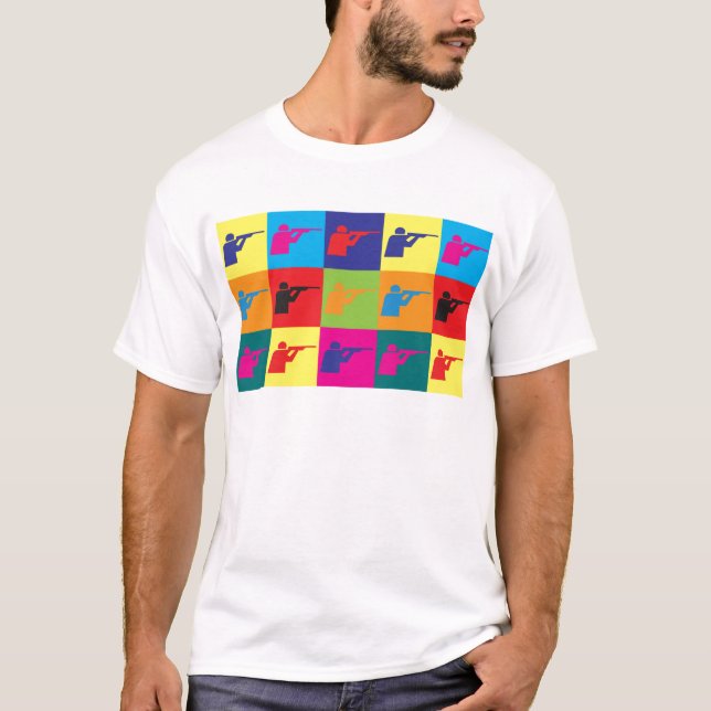 Camiseta Pop art do tiro (Frente)