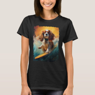 Camiseta Pop Art Dog Cavalier King Charles Spaniel Paddle B