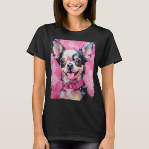 Camiseta Pop Art Dog Chihuahua Pink