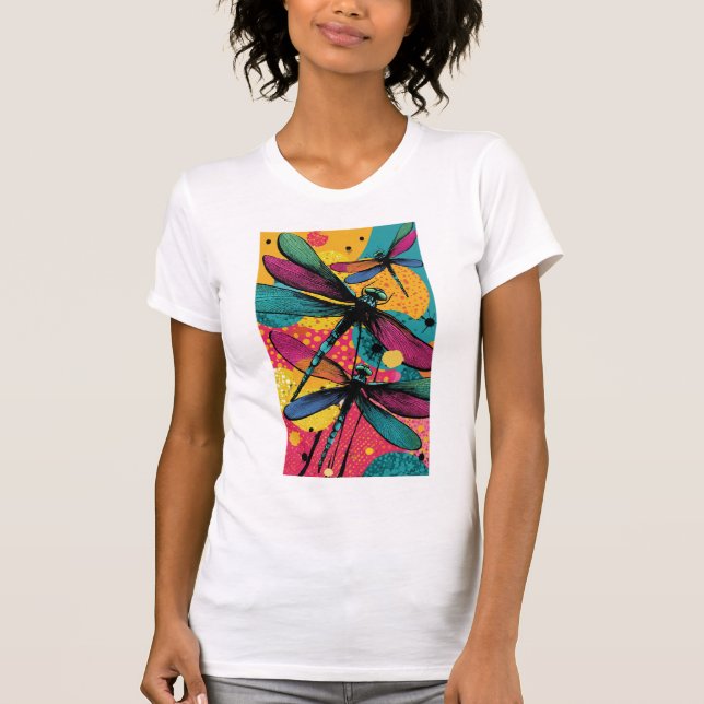 Camiseta Pop Art Dragonflies (Frente)