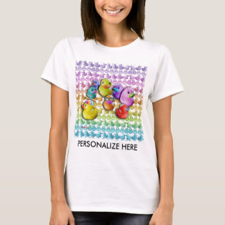 Camiseta Pop art Ducky de borracha do Lt.Tees das mulheres