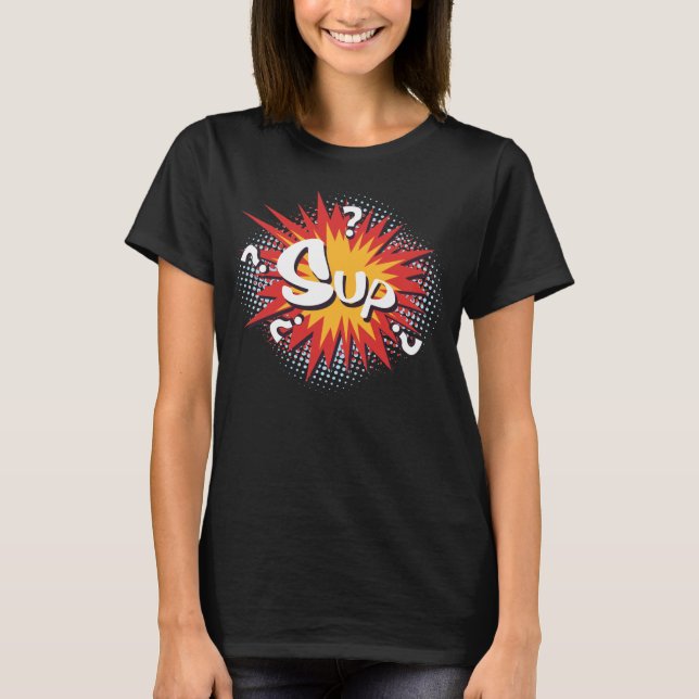 Camiseta Pop Art em quadrinhos "Sup"? (Frente)