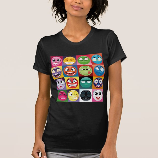 Camiseta pop art emojis (Frente)