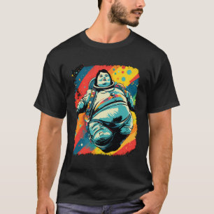 Camiseta Pop Art Engraçado, Matéria Gorda no Espaço