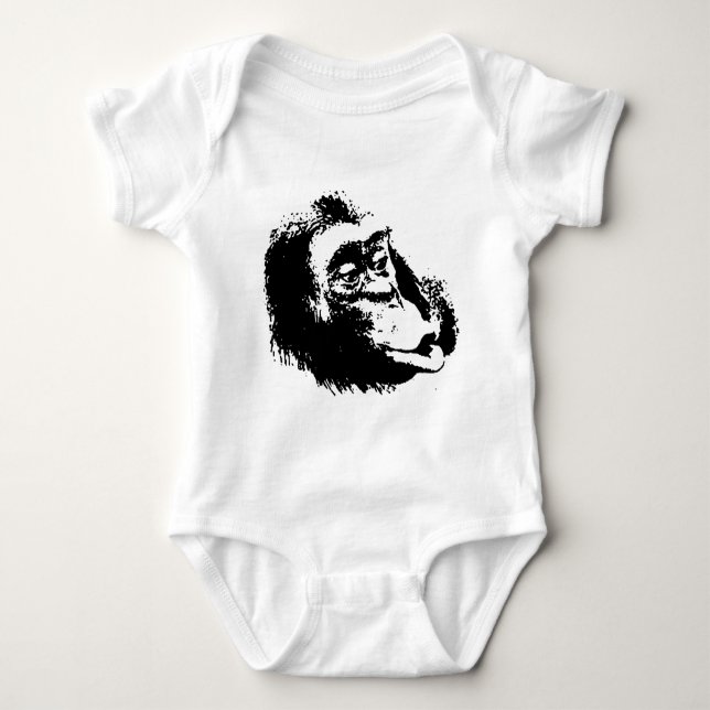 Camiseta Pop Art Funny Chimpanzé (Frente)