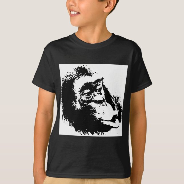 Camiseta Pop Art Funny Chimpanzé (Frente)