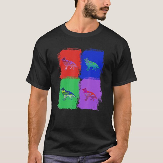 Camiseta Pop-Art german shepherd German shepherd (Frente)