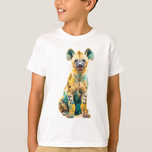 Camiseta Pop Art Gráfica Psych-Color Hiena