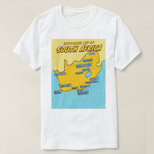 Camiseta Pop Art Ilustrado África do Sul