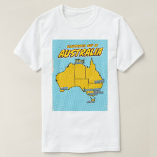 Camiseta Pop Art Ilustrado Austrália
