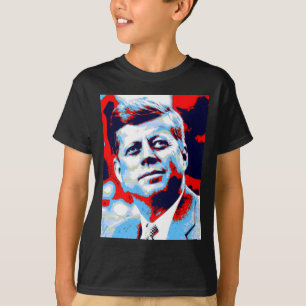 Camiseta Pop Art JFK John F. Kennedy Red Blue