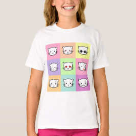 Camiseta Pop Art Kawaii Cat Emoji