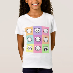 Camiseta Pop Art Kawaii Cat  Emoji 2