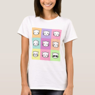 Camiseta Pop Art Kawaii Cat Emoji 2